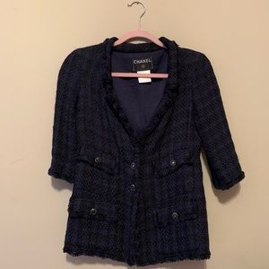 Chanel 3/4 Sleeve Tweed Jacket
